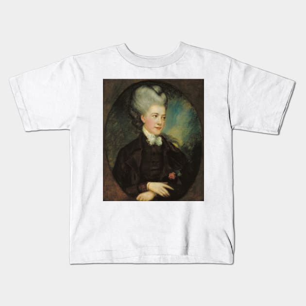 Lady Georgiana Poyntz, Countess Spencer by Thomas Gainsborough Kids T-Shirt by Classic Art Stall